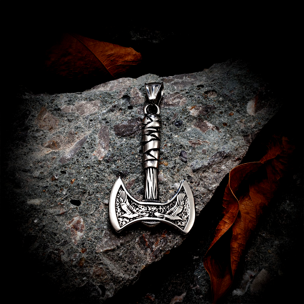 Handcrafted Scandinavian War Axe Silver Neckalce Ancient -  Israel