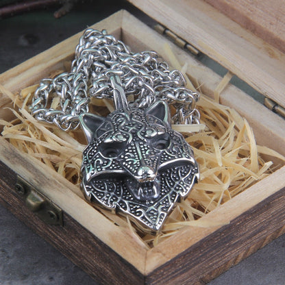Viking Necklace - Fenrir Wolf