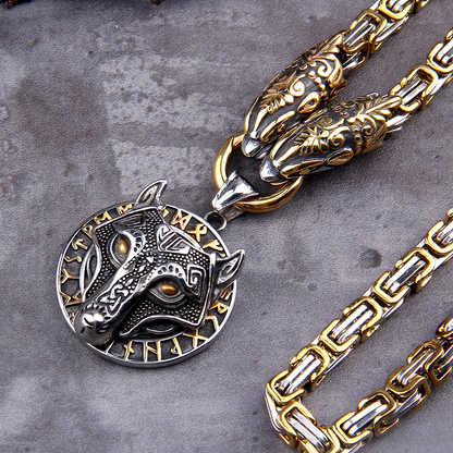 Viking king necklace - Wolf