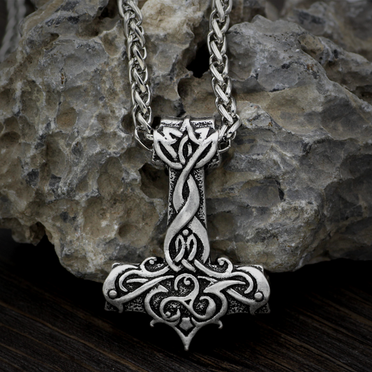 Thors Hammer Necklace - Triskelion Knotwork