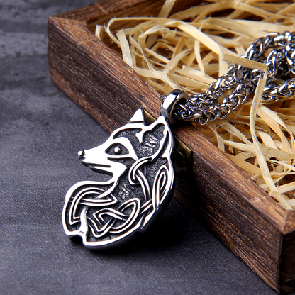 Viking Necklace - Knotted Wolf