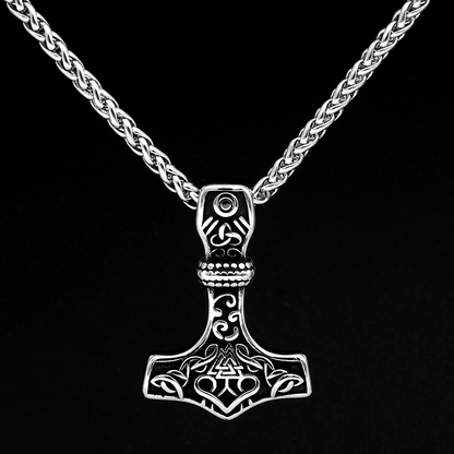 Thors Hammer Necklace - Wotans knot