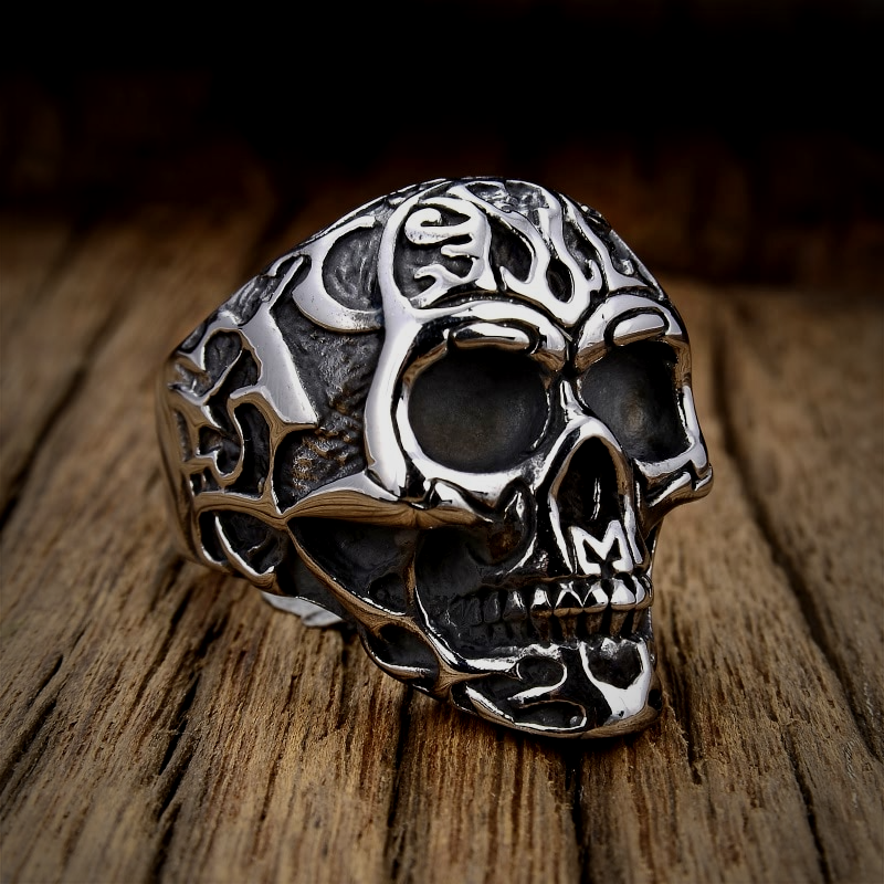 Viking Ring - Knotted Skull