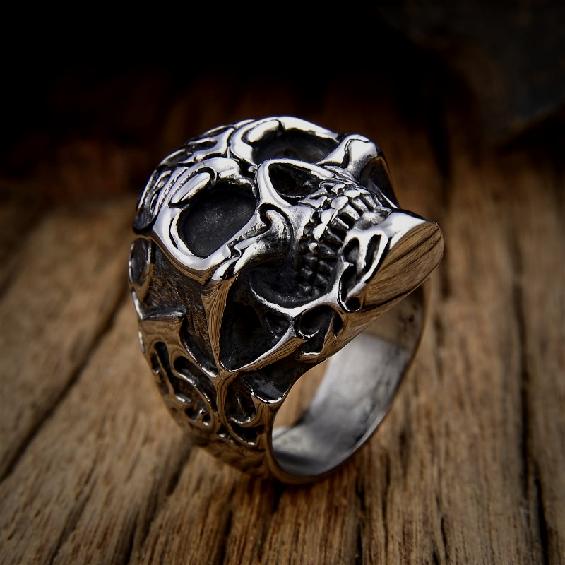 Viking Ring - Knotted Skull