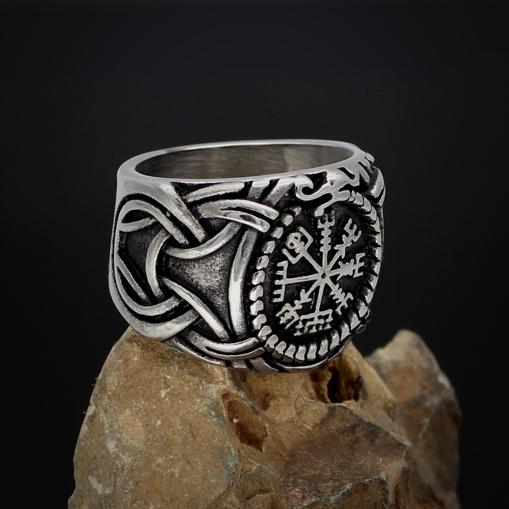 Viking Ring - Vegvisir Jormungandr