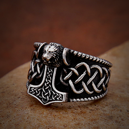 Viking Ring - Thors Hammer Symbol
