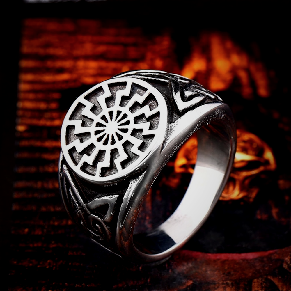 Viking Ring - Black sun